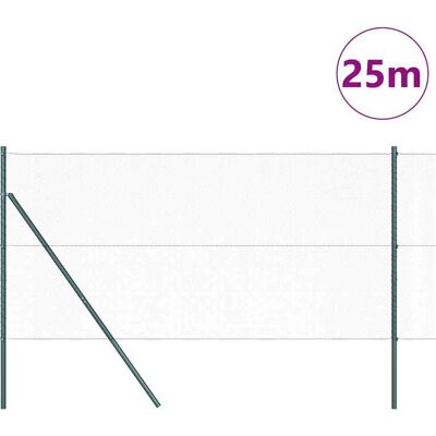 vidaXL Hexagonale Fence Grondfixatie 25 x 1,4 m PVC-Coated Staal Groen vidaXL Hexagonale Fence Grondfixatie 25 x 1,4 m PVC-Coated Staal Groen