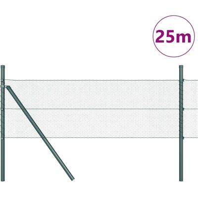vidaXL Hexagonale Fence Grondfixatie 25 x 0,4 m PVC-Coated Staal Grijs vidaXL Hexagonale Fence Grondfixatie 25 x 0,4 m PVC-Coated Staal Grijs