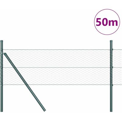 vidaXL Hexagonale Fence Grondfixatie 50 x 0,4 m PVC-Coated Staal Grijs vidaXL Hexagonale Fence Grondfixatie 50 x 0,4 m PVC-Coated Staal Grijs