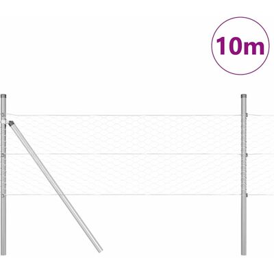 vidaXL Hexagonale Fence Grondfixatie 10 x 0,5 m Gegalvaniseerd staal vidaXL Hexagonale Fence Grondfixatie 10 x 0,5 m Gegalvaniseerd staal