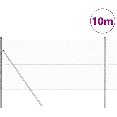 vidaXL Hexagonale Fence Grondfixatie 10 x 1,4 m Gegalvaniseerd staal vidaXL Hexagonale Fence Grondfixatie 10 x 1,4 m Gegalvaniseerd staal