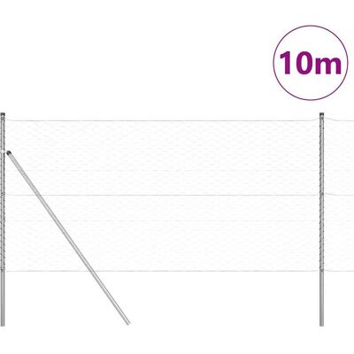 vidaXL Hexagonale Fence Grondfixatie 10 x 1,4 m Gegalvaniseerd staal vidaXL Hexagonale Fence Grondfixatie 10 x 1,4 m Gegalvaniseerd staal
