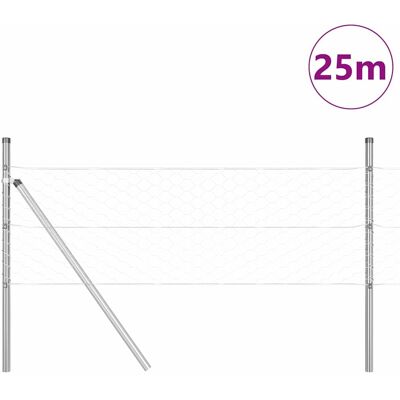 vidaXL Hexagonale Fence Grondfixatie 25 x 0,4 m Gegalvaniseerd staal vidaXL Hexagonale Fence Grondfixatie 25 x 0,4 m Gegalvaniseerd staal