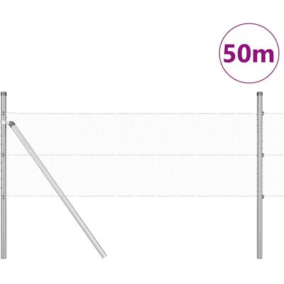 vidaXL Hexagonale Fence Grondfixatie 50 x 0,4 m Gegalvaniseerd staal vidaXL Hexagonale Fence Grondfixatie 50 x 0,4 m Gegalvaniseerd staal