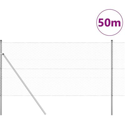 vidaXL Hexagonale Fence Grondfixatie 50 x 1 m Gegalvaniseerd staal vidaXL Hexagonale Fence Grondfixatie 50 x 1 m Gegalvaniseerd staal