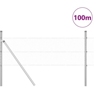 vidaXL Hexagonale Fence Grondfixatie 100 x 0,5 m Gegalvaniseerd staal vidaXL Hexagonale Fence Grondfixatie 100 x 0,5 m Gegalvaniseerd staal
