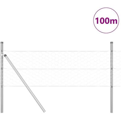 vidaXL Hexagonale Fence Grondfixatie 100 x 0,8 m Gegalvaniseerd staal vidaXL Hexagonale Fence Grondfixatie 100 x 0,8 m Gegalvaniseerd staal