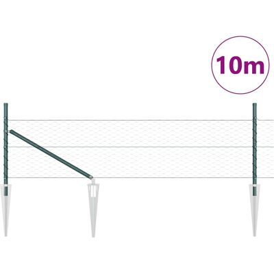 vidaXL Hexagonale Schutting met Palen 10 x 0,4 m PVC-Coated Staal Mesh vidaXL Hexagonale Schutting met Palen 10 x 0,4 m PVC-Coated Staal Mesh