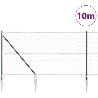 vidaXL Hexagonale Schutting met Palen 10 x 1,4 m PVC-Coated Staal Mesh vidaXL Hexagonale Schutting met Palen 10 x 1,4 m PVC-Coated Staal Mesh