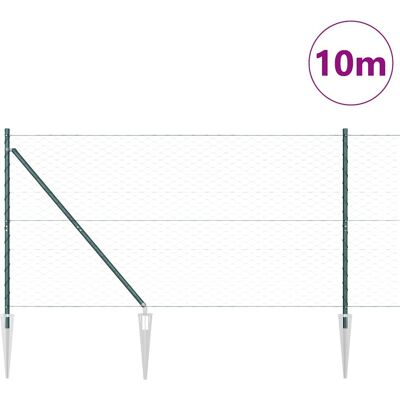 vidaXL Hexagonale Schutting met Palen 10 x 1,4 m PVC-Coated Staal Mesh vidaXL Hexagonale Schutting met Palen 10 x 1,4 m PVC-Coated Staal Mesh