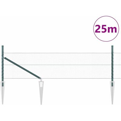 vidaXL Hexagonale Schutting met Palen 25 x 0,4 m PVC-Coated Staal Mesh vidaXL Hexagonale Schutting met Palen 25 x 0,4 m PVC-Coated Staal Mesh