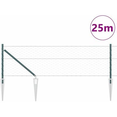 vidaXL Hexagonale Schutting met Palen 25 x 0,6 m PVC-Coated Staal Mesh vidaXL Hexagonale Schutting met Palen 25 x 0,6 m PVC-Coated Staal Mesh