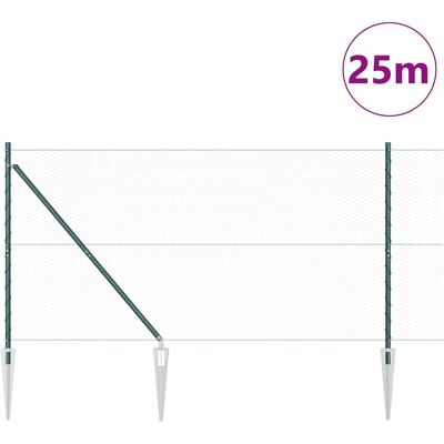 vidaXL Hexagonale Schutting met Palen 25 x 1,4 m PVC-Coated Staal Mesh vidaXL Hexagonale Schutting met Palen 25 x 1,4 m PVC-Coated Staal Mesh