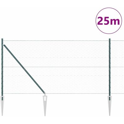 vidaXL Hexagonale Schutting met Palen 25 x 1,4 m PVC-Coated Staal Mesh vidaXL Hexagonale Schutting met Palen 25 x 1,4 m PVC-Coated Staal Mesh