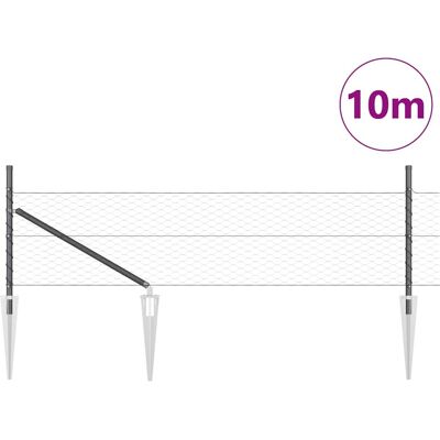 vidaXL Hexagonale Schutting met Palen 10 x 0,4 m PVC-Coated Staal Mesh vidaXL Hexagonale Schutting met Palen 10 x 0,4 m PVC-Coated Staal Mesh