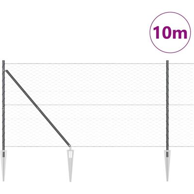 vidaXL Hexagonale Schutting met Palen 10 x 1,2 m PVC-Coated Staal Mesh vidaXL Hexagonale Schutting met Palen 10 x 1,2 m PVC-Coated Staal Mesh
