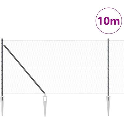 vidaXL Hexagonale Schutting met Palen 10 x 1,4 m PVC-Coated Staal Mesh vidaXL Hexagonale Schutting met Palen 10 x 1,4 m PVC-Coated Staal Mesh