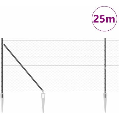 vidaXL Hexagonale Schutting met Palen 25 x 1,4 m PVC-Coated Staal Mesh vidaXL Hexagonale Schutting met Palen 25 x 1,4 m PVC-Coated Staal Mesh