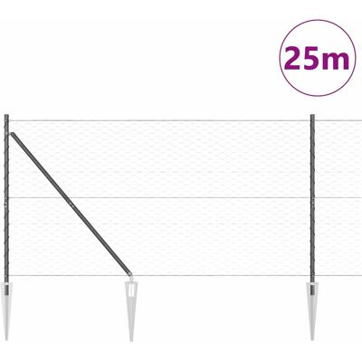 vidaXL Hexagonale Schutting met Palen 25 x 1,4 m PVC-Coated Staal Mesh vidaXL Hexagonale Schutting met Palen 25 x 1,4 m PVC-Coated Staal Mesh