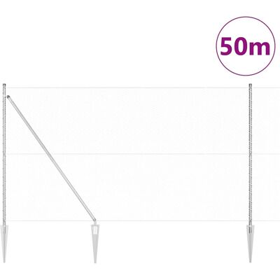 vidaXL Hexagonale Schutting met Palen 50 x 1,5 m Gegalvaniseerd staal vidaXL Hexagonale Schutting met Palen 50 x 1,5 m Gegalvaniseerd staal
