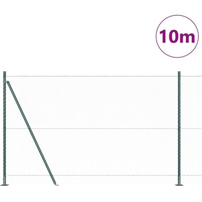 vidaXL Hexagonale omheining met betonnen basis 10 x 1,4 m Groen Mesh vidaXL Hexagonale omheining met betonnen basis 10 x 1,4 m Groen Mesh