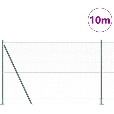 vidaXL Hexagonale omheining met betonnen basis 10 x 1,4 m Groen Mesh vidaXL Hexagonale omheining met betonnen basis 10 x 1,4 m Groen Mesh