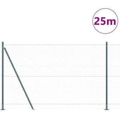 vidaXL Hexagonale omheining met betonnen basis 25 x 1,4 m Groen Mesh vidaXL Hexagonale omheining met betonnen basis 25 x 1,4 m Groen Mesh