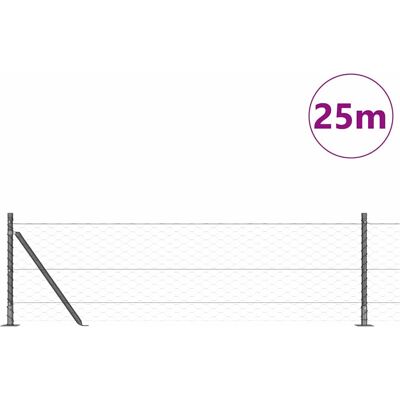 vidaXL Hexagonale omheining met betonnen basis 25 x 0,4 m Grijs Mesh vidaXL Hexagonale omheining met betonnen basis 25 x 0,4 m Grijs Mesh