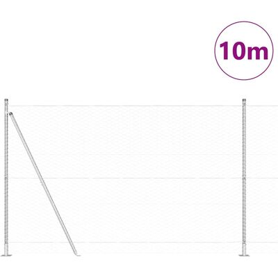 vidaXL Hexagonale omheining met betonnen basis 10 x 1,4 m Mesh vidaXL Hexagonale omheining met betonnen basis 10 x 1,4 m Mesh