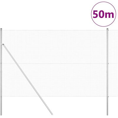 vidaXL 13 Paal 1.5x50 m Gegalvaniseerd Stalen Schutting vidaXL 13 Paal 1.5x50 m Gegalvaniseerd Stalen Schutting