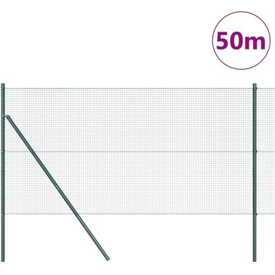 vidaXL Tuinhek 13 Palen Groen 1.2x50m - Hek vidaXL Tuinhek 13 Palen Groen 1.2x50m - Hek
