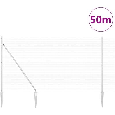 vidaXL Gegalvaniseerd Stalen Omheining Set 50x1.5m - Omheining vidaXL Gegalvaniseerd Stalen Omheining Set 50x1.5m - Omheining
