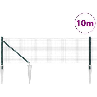 vidaXL Groen Stalenhek 0,6x10 m - Omheining vidaXL Groen Stalenhek 0,6x10 m - Omheining