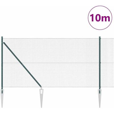 vidaXL Groene Tuinhekset 7 Palen 1.2x10 m - Omheining vidaXL Groene Tuinhekset 7 Palen 1.2x10 m - Omheining