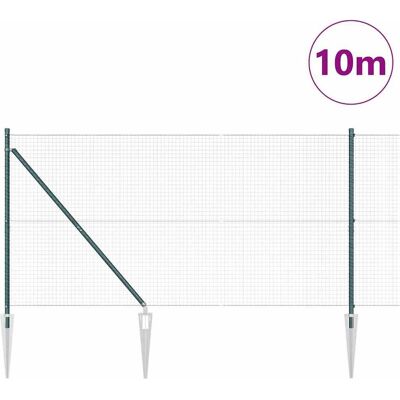 vidaXL Gelast draadhek 1,4x10m Groen - Omheining vidaXL Gelast draadhek 1,4x10m Groen - Omheining