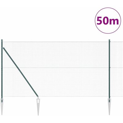 Vidaxl Groen Metalhekpostenset - Duurzaam, Gemakkelijk te installeren, 50x1,4 m Vidaxl Groen Metalhekpostenset - Duurzaam, Gemakkelijk te installeren, 50x1,4 m