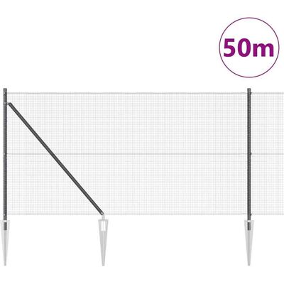Stalenhek - 1x50m, Grijs, Modern Ontwerp Stalenhek - 1x50m, Grijs, Modern Ontwerp