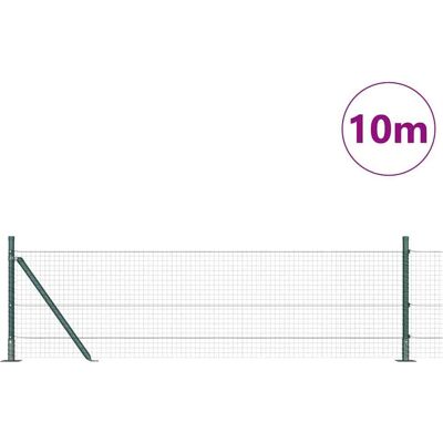 VidaXL metalen tuinpoortpalen - 10m, 2 stuks, Groen VidaXL metalen tuinpoortpalen - 10m, 2 stuks, Groen
