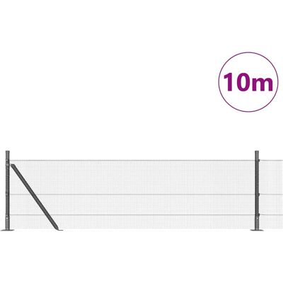 vidaXL Omheiningsset met 7 Pijpen Flanged Grijs 0,4x10 m Staal vidaXL Omheiningsset met 7 Pijpen Flanged Grijs 0,4x10 m Staal