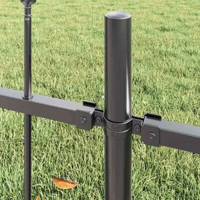 Vidaxl - Cercado de Jardín con Punta de Lanzador Gris 8,5x1,5 m Acero - Grijs - 8,5x1,5 m - Tuinhek Vidaxl - Cercado de Jardín con Punta de Lanzador Gris 8,5x1,5 m Acero - Grijs - 8,5x1,5 m - Tuinhek