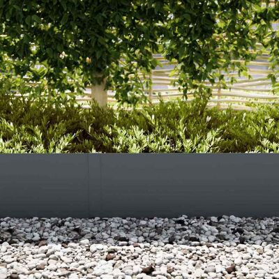 vidaXL Antraciet Kunststof Tuinrand 100x0.5x30cm Duurzaam vidaXL Antraciet Kunststof Tuinrand 100x0.5x30cm Duurzaam