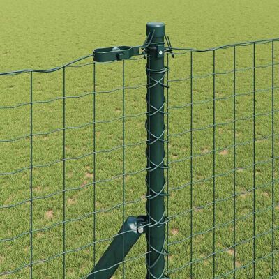 vidaXL Tuinhekpaalset - 7 Groene Stalen Palen voor Grote Tuinen vidaXL Tuinhekpaalset - 7 Groene Stalen Palen voor Grote Tuinen