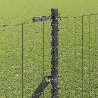 vidaXL Schuttingpalen Set 7 Grijs Metaal Duurzaam Buitensteun vidaXL Schuttingpalen Set 7 Grijs Metaal Duurzaam Buitensteun