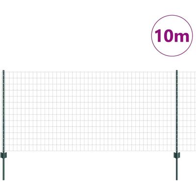 vidaXL Omheining 1x10 m Staal Groen - Omheining vidaXL Omheining 1x10 m Staal Groen - Omheining