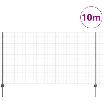Vidaxl - Euro Omheiningssysteem met 10 Palen - Tuin Staal 1.4x10 m Vidaxl - Euro Omheiningssysteem met 10 Palen - Tuin Staal 1.4x10 m