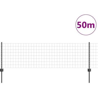 vidaXL Metaal Omheining Set 3 stuks Grijs 50x0,6m - Omheining vidaXL Metaal Omheining Set 3 stuks Grijs 50x0,6m - Omheining