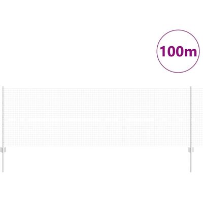 vidaXL Stalen Gelaste Omheining Set 0.8x100 m Zilver - Omheining vidaXL Stalen Gelaste Omheining Set 0.8x100 m Zilver - Omheining