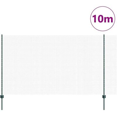 vidaXL Tuinhek 1.4x10 m Groen - Omheining vidaXL Tuinhek 1.4x10 m Groen - Omheining