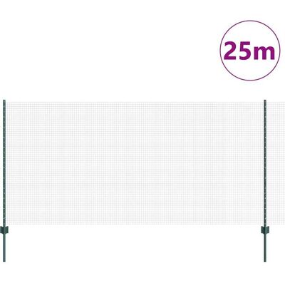 vidaXL Tuinhek 11 U-Palen Groen 1.2x25m Staal vidaXL Tuinhek 11 U-Palen Groen 1.2x25m Staal