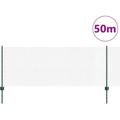 vidaXL Groene Metaal Draadhek 0.8x50 m - Draadhek vidaXL Groene Metaal Draadhek 0.8x50 m - Draadhek